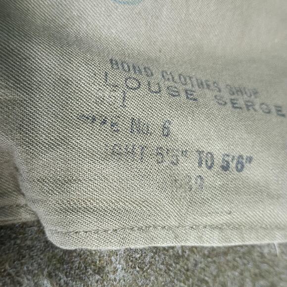 Vintage Military Wool Battle Dress Blouse Jacket Bond Clothes Shop Mens Size 6 - Picture 4 of 13